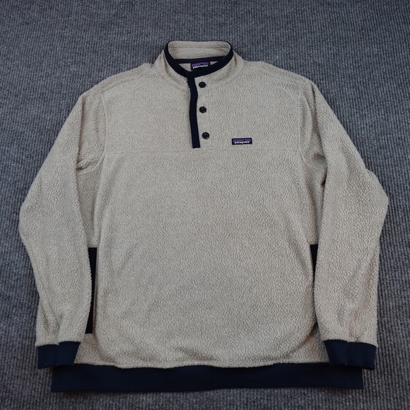 Patagonia Other - Patagonia Shearling Button Pullover Mens 2XL Oatmeal Fleece 26140 FA22